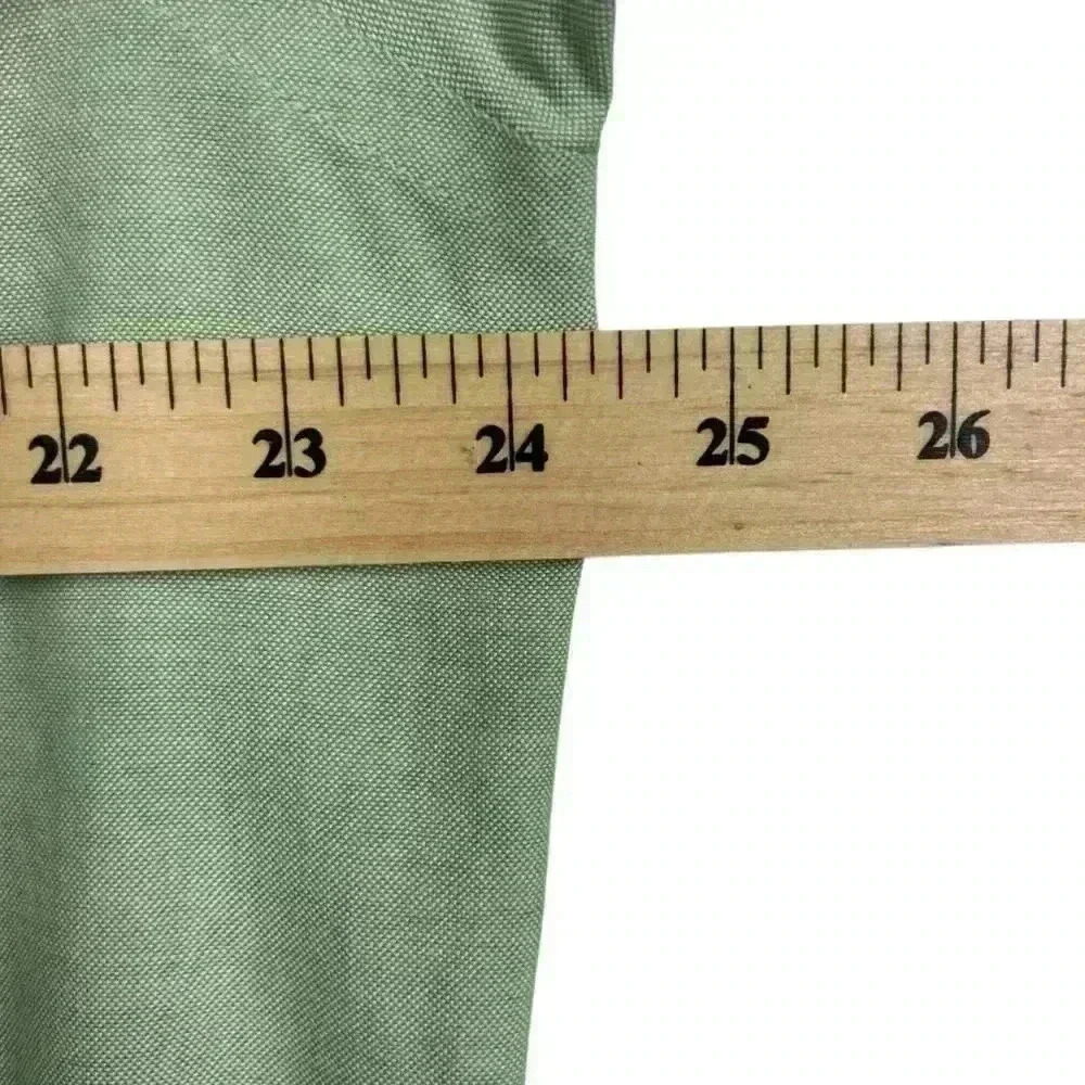 Stafford Essentials Cotton Blend Oxford Green Classic Fit | Size 16 1/2 - Picture 4 of 7